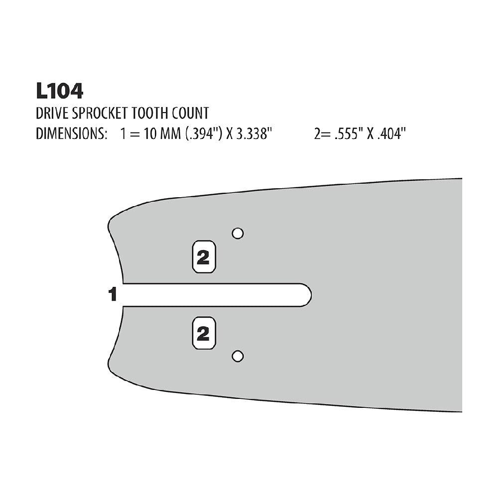 Oregon 752RHFL104 Harvester 75cm Guide Bar, .404" Pitch, .080" Gauge