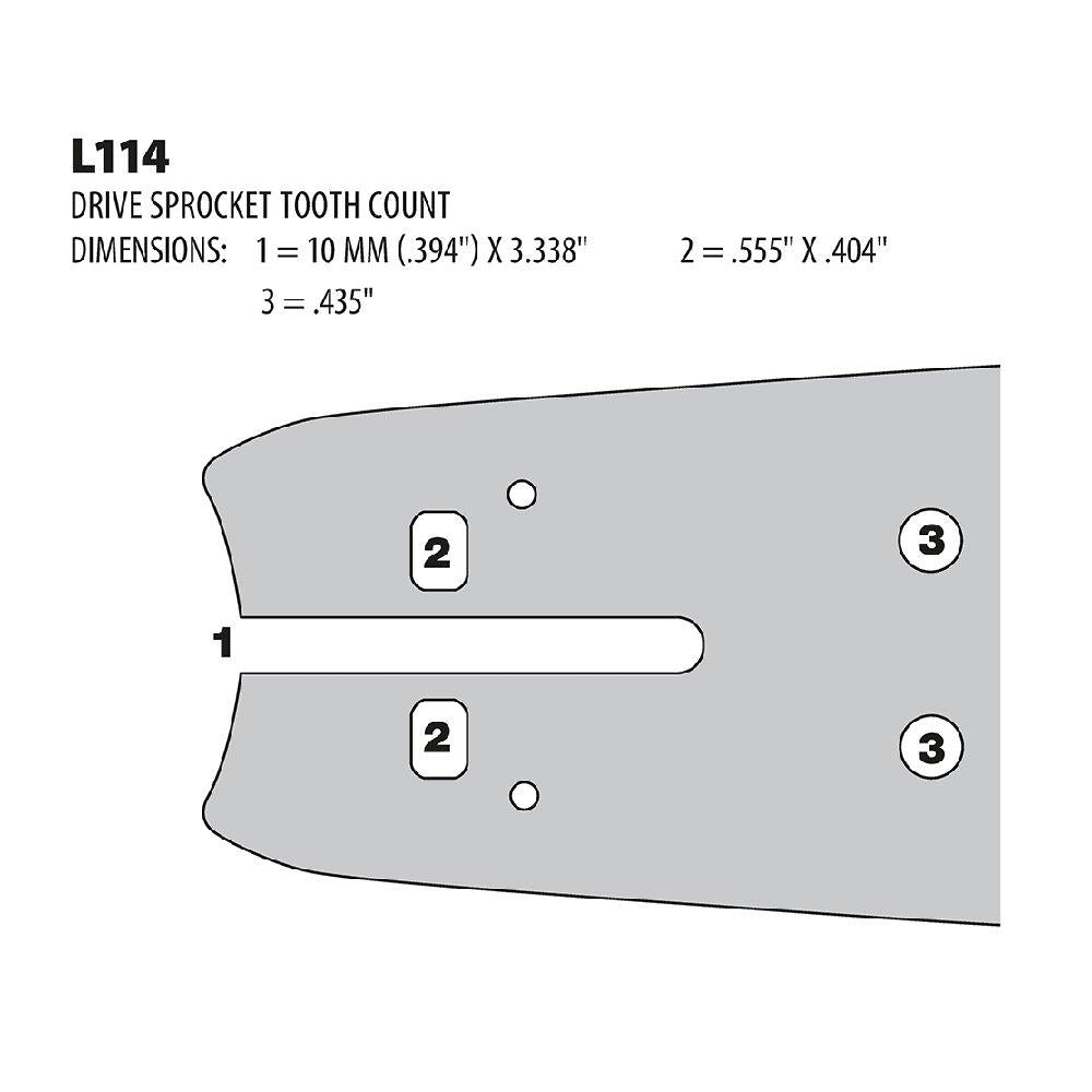 Oregon 642RHFL114 Harvester 64cm Guide Bar, .404" Pitch, .080" Gauge