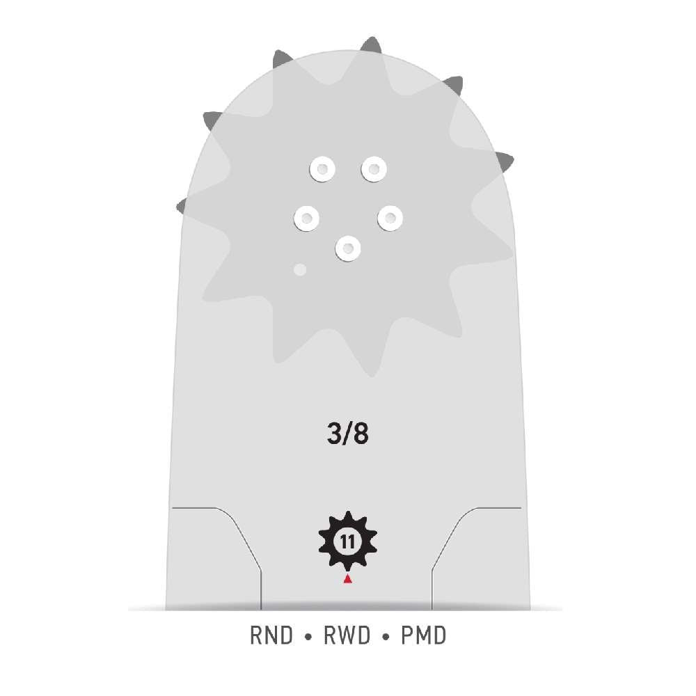 Oregon 168RNDK095 PowerCut 16" Guide Bar, 3/8" Pitch, .058" Gauge