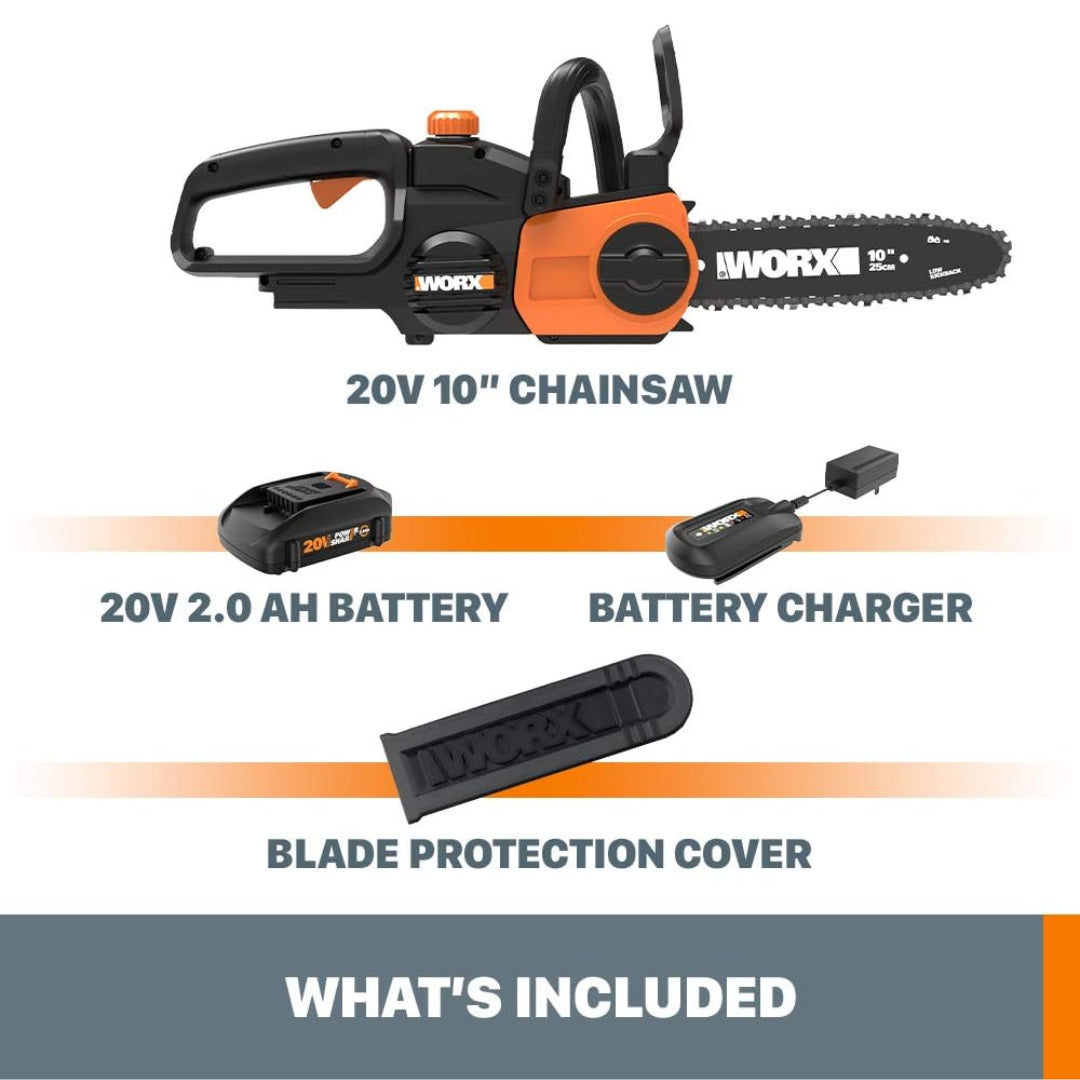 Worx WG322 Cordless 20V Power Share 10" Chainsaw