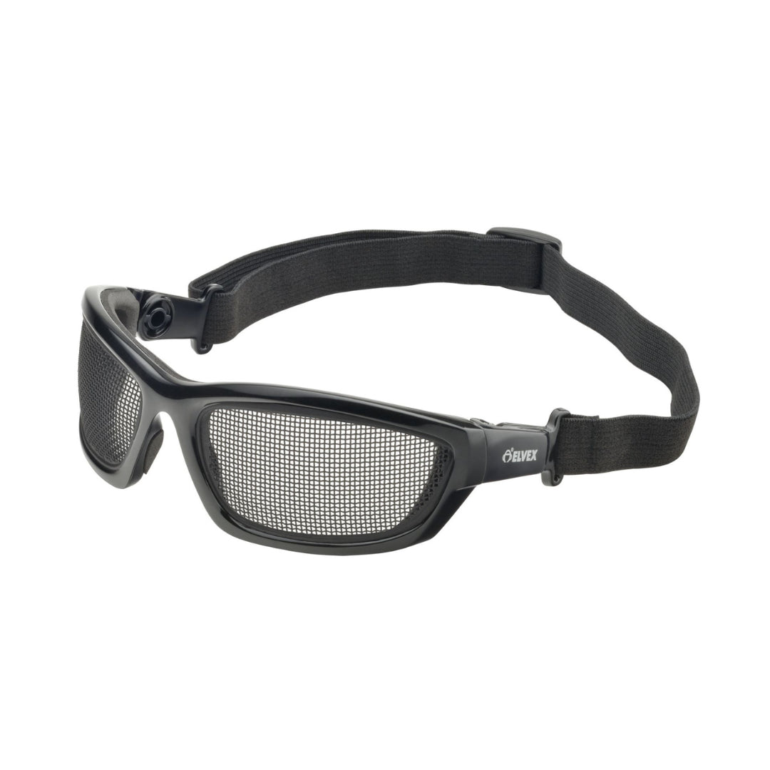 Delta Plus GG-50 AirSpecs Black Banded Safety Glasses w/ Black Stainless Steel Mesh Lens