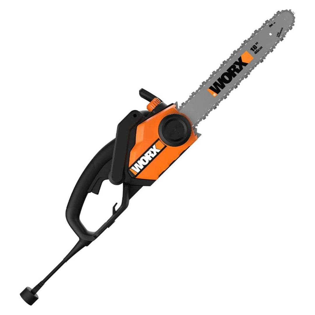 Worx WG304.2 Corded 15 Amp Electric 18" Chainsaw, 3/8" Pitch