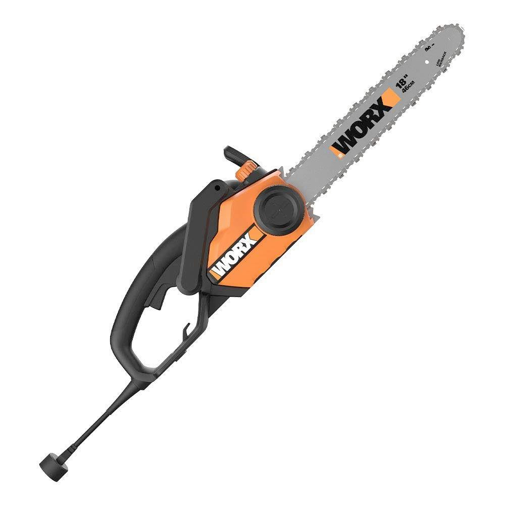 Worx WG304.1 Corded 15 Amp Electric 18" Chainsaw, 3/8" Pitch