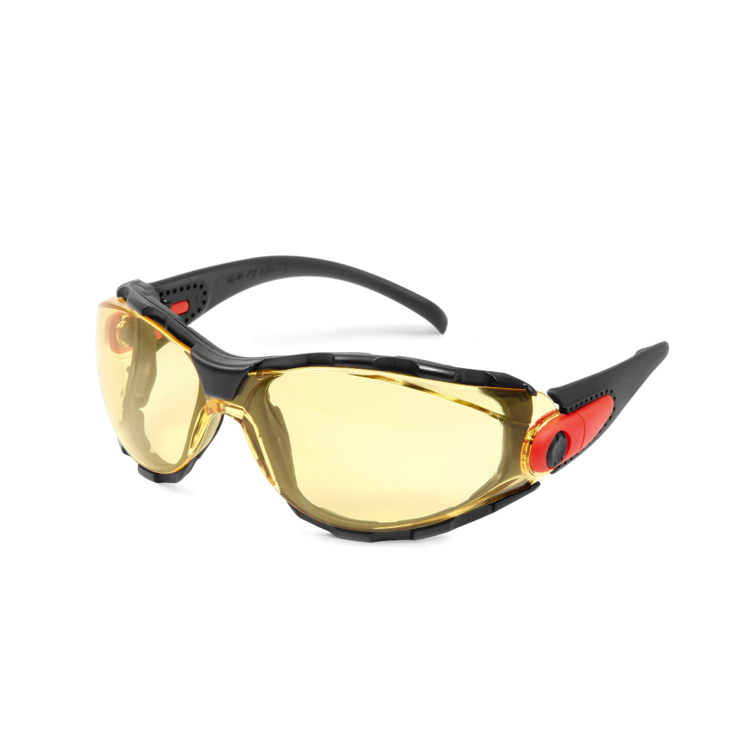 Delta Plus GG-40A-AF Go-Specs Black/Orange Safety Glasses w/ Amber Anti-Fog Lens