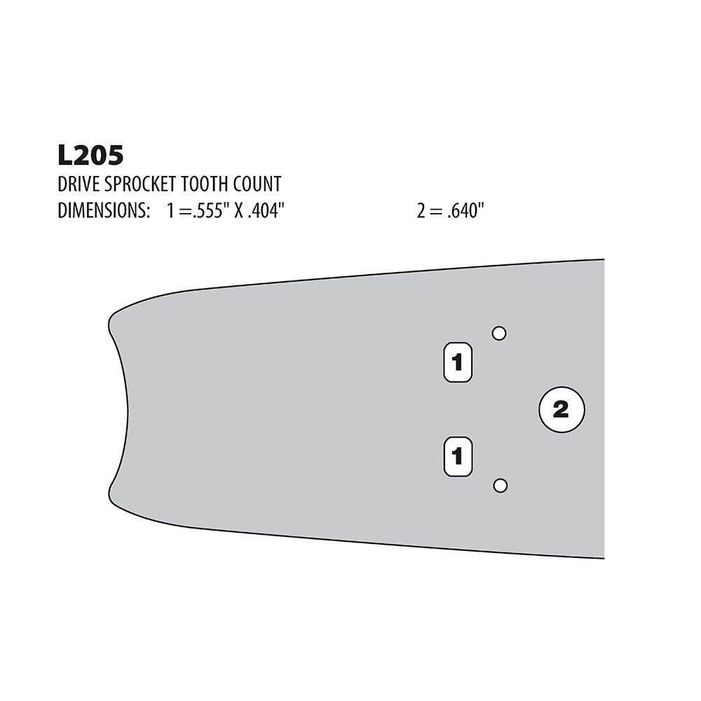 Oregon 902HSFL205 Harvester 90cm Guide Bar, .404" Pitch, .080" Gauge