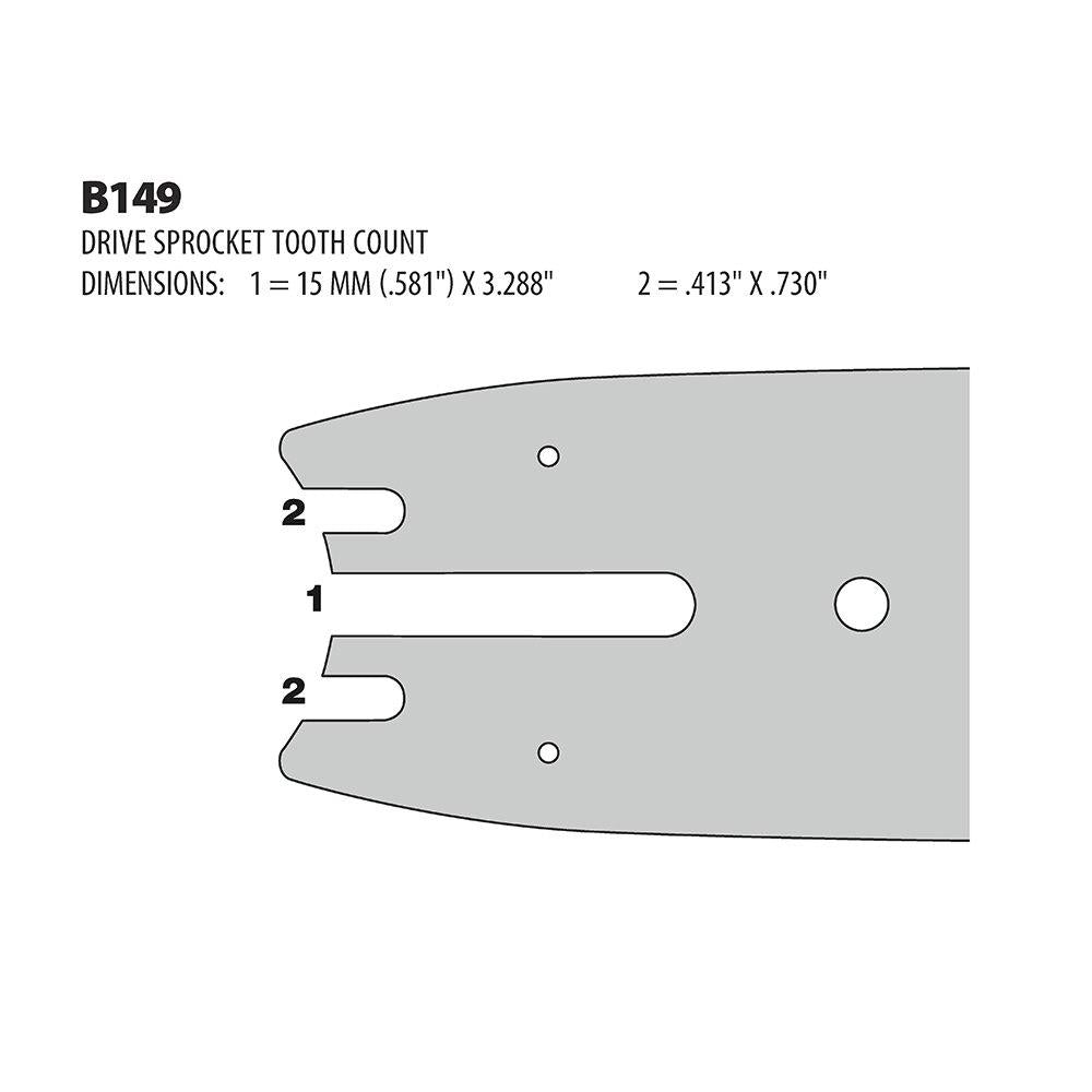 Oregon 752RHFB149 Harvester 75cm Guide Bar, .404" Pitch, .080" Gauge