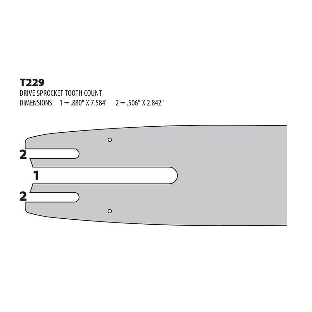 Oregon 331SNCT229 Harvester 33" Guide Bar, 3/4" Pitch, .122" Gauge