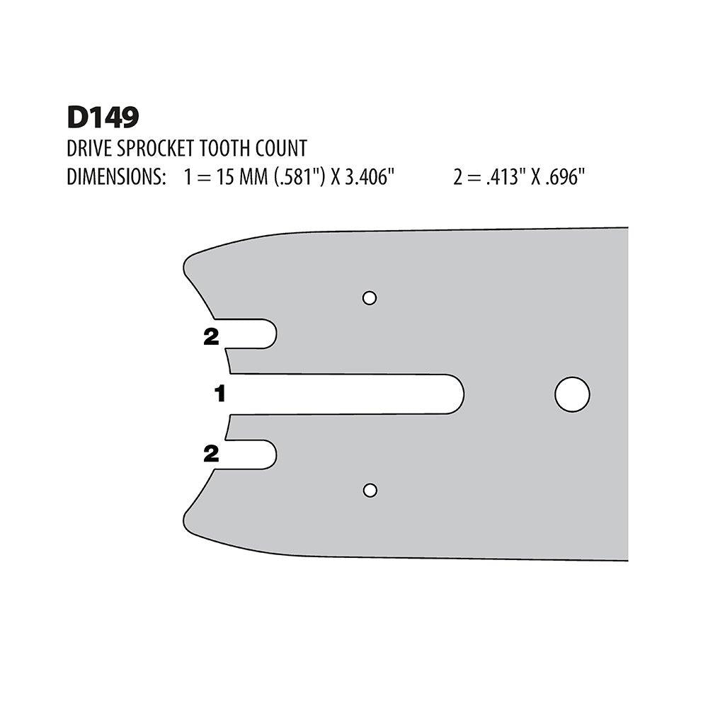 Oregon 822HSFD149 Harvester 82cm Guide Bar, .404" Pitch, .080" Gauge