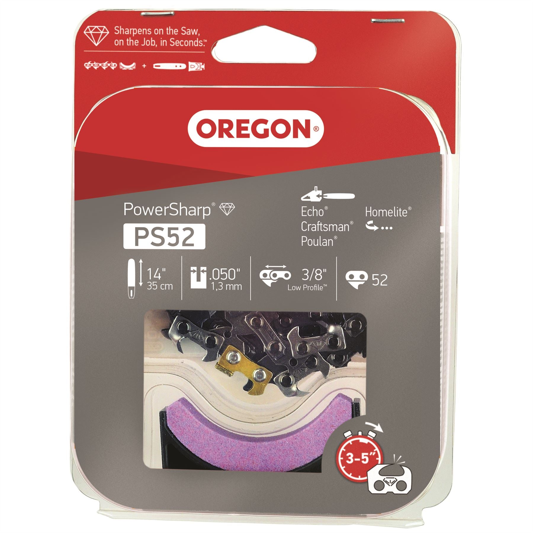 Oregon PS52 PowerSharp Saw Chain and Sharpening Stone